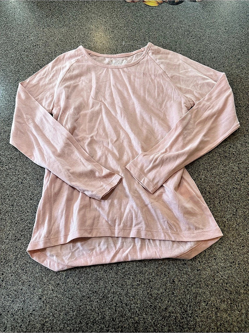 PLACE Long Sleeve Top in Pink Size Medium
